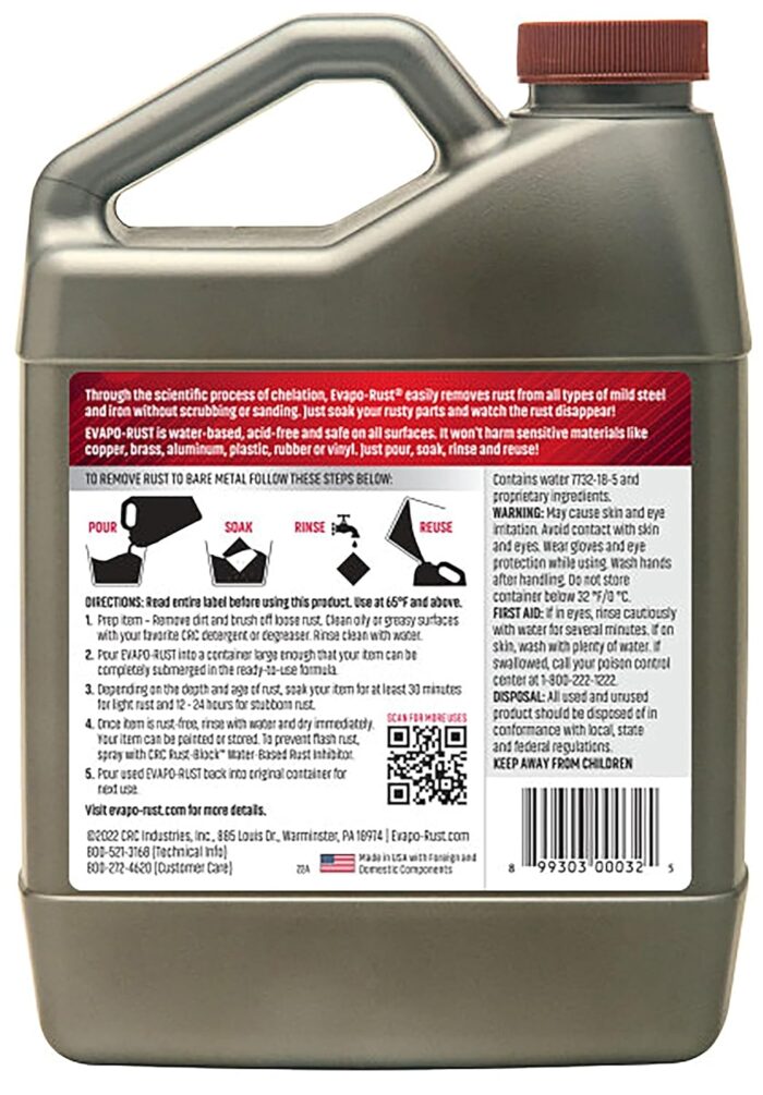 CRC Evapo-Rust, Heavy-Duty Rust Remover, Reusable - Image 2